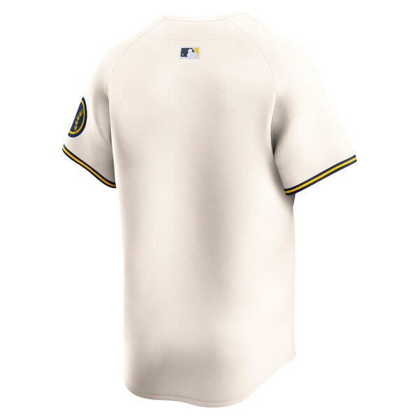 Milwaukee Brewers Nike Home Limited Jersey - Cream - Image 3
