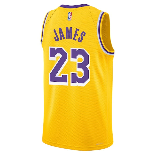 LeBron James Los Angeles Lakers Nike Youth Swingman Jersey - Icon Edition - Gold - Image 3
