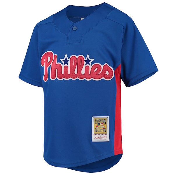 Roy Halladay Philadelphia Phillies Youth Cooperstown Collection Mesh Batting Practice Jersey - Royal - Image 3