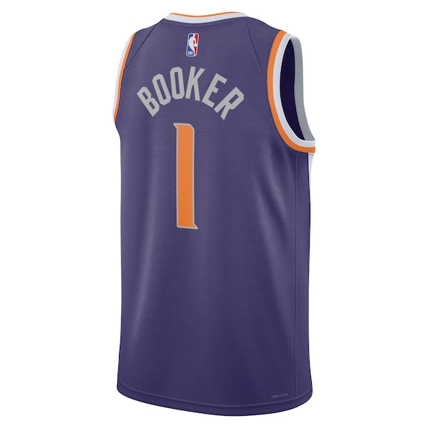 Devin Booker Phoenix Suns Nike Unisex Swingman Jersey - Icon Edition - Purple/White - Image 4