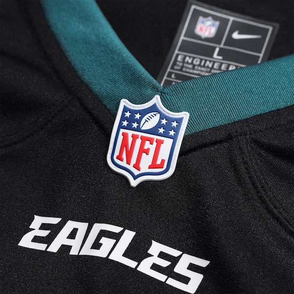 Philadelphia Eagles Nike Super Bowl LIX Custom Alternate Game Jersey - Black - Image 5