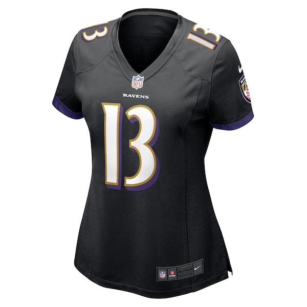 Devin Duvernay Baltimore Ravens Nike Women's Game Player Jersey - Black - Image 2