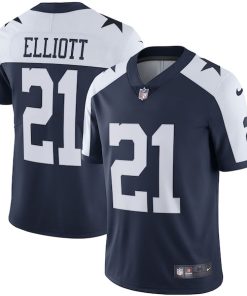 Alternative view of Ezekiel Elliott Dallas Cowboys Nike Alternate Vapor Limited Jersey - Navy/White