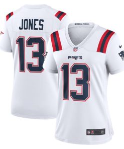 Alternative view of Jack Jones New England Patriots Nike Women's Game Player Jersey - White/Navy