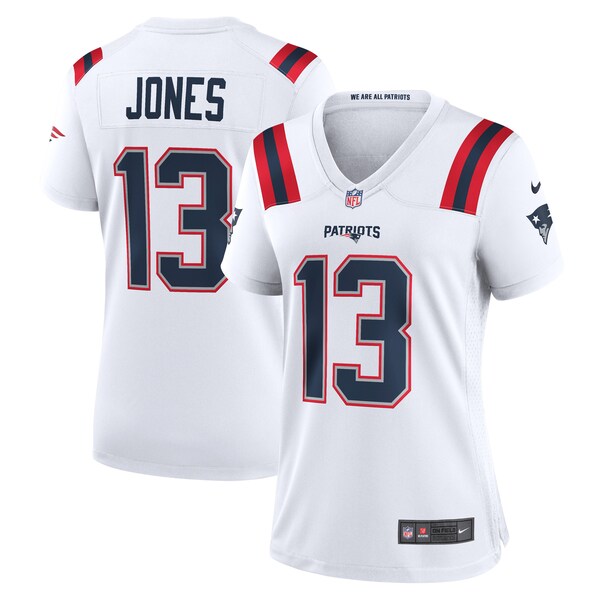 Jack Jones New England Patriots Nike Women's Game Player Jersey - White/Navy - Image 2