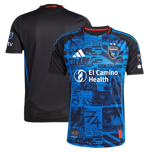 San Jose Earthquakes adidas 2025 Headliner Authentic Jersey - Black - Image 7