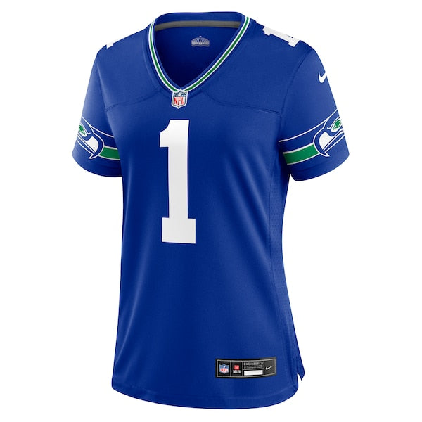 Warren Moon Seattle Seahawks Nike Women's Throwback Retired Player Game Jersey - Royal/Navy - Image 5