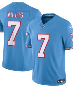 Malik Willis Tennessee Titans Nike Oilers Throwback Vapor F.U.S.E. Limited Jersey - Light Blue