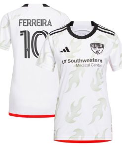 Jesus Ferreira FC Dallas adidas Women's 2024 Burn Baby Burn Replica Player Jersey - White