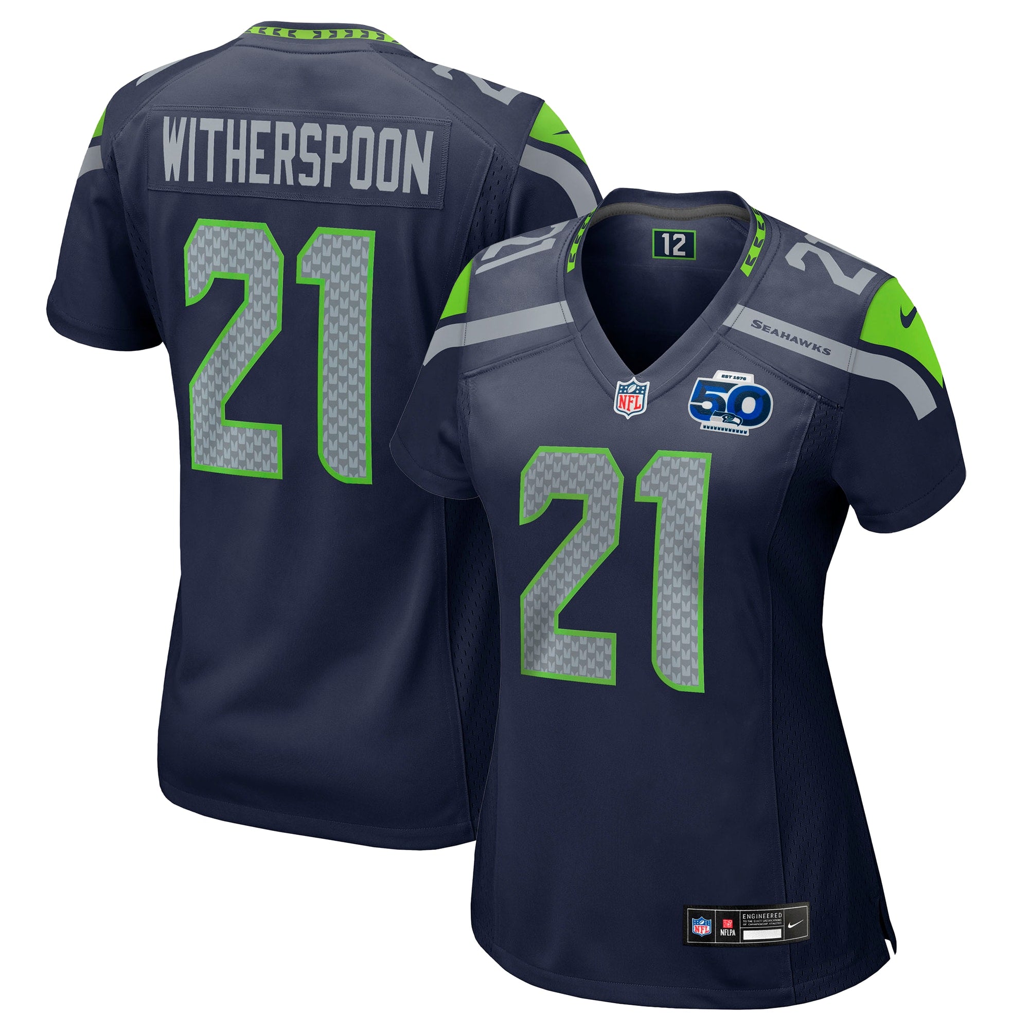 Devon Witherspoon Seattle Seahawks Nike Women's Alternate 2 50th Season Game Jersey - Royal/College Navy - Image 3