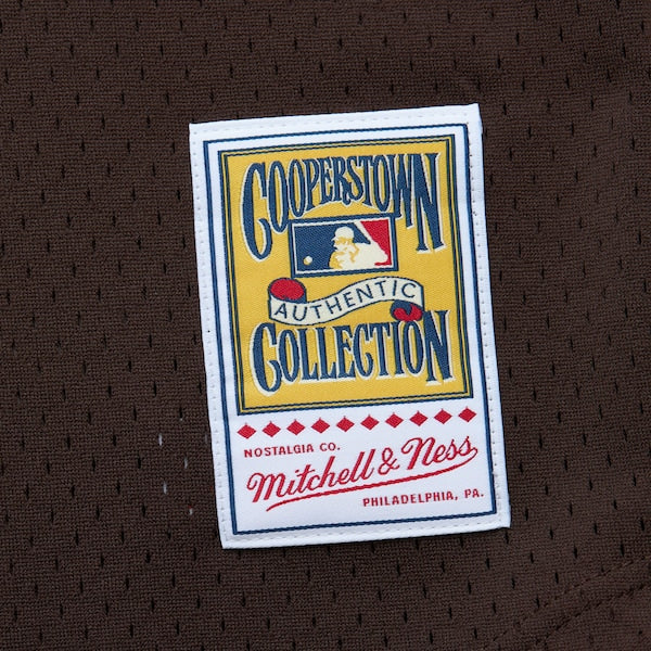 Tony Gwynn San Diego Padres 1985 Authentic Cooperstown Collection Mesh Batting Practice Jersey - Brown - Image 5