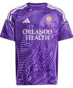 Alternative view of Marco Pa?ali? Orlando City SC adidas Youth 2025 Perfect Storm Replica Player Jersey - Purple
