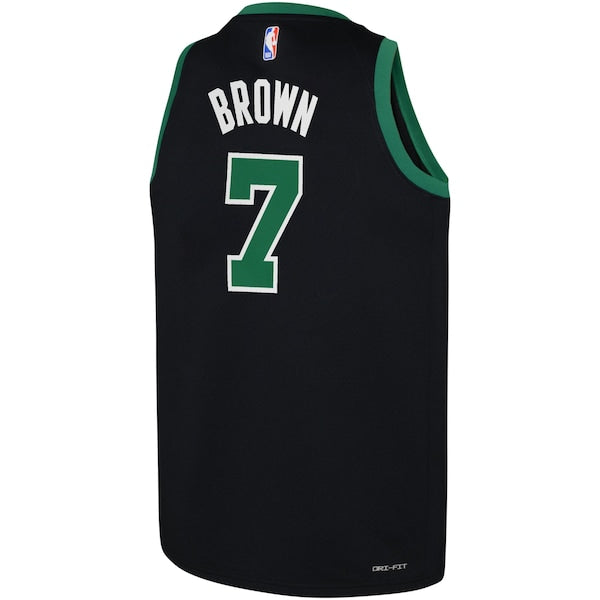 Jaylen Brown Boston Celtics Jordan Brand Youth Swingman Jersey - Statement Edition - Black - Image 3