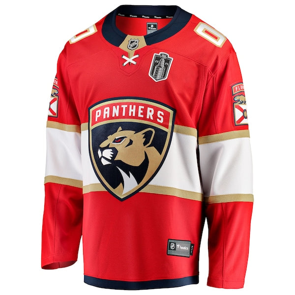 Florida Panthers 2025 Stanley Cup Final Home Breakaway Custom Jersey - Red - Image 2