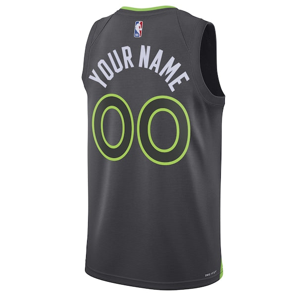 Minnesota Timberwolves Jordan Brand Unisex 2022/23 Swingman Custom Jersey - Statement Edition - Black - Image 3