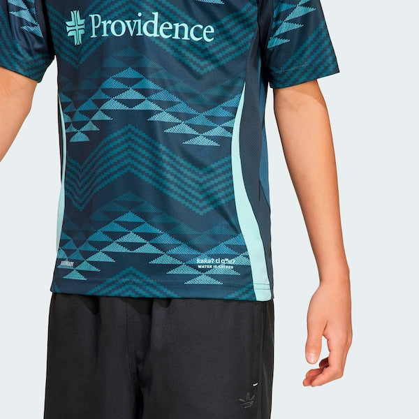 Seattle Sounders FC adidas Youth 2025 The Salish Sea Kit Replica Jersey - Blue - Image 5