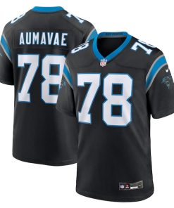 Popo Aumavae Carolina Panthers Nike Team Game Jersey -  Black
