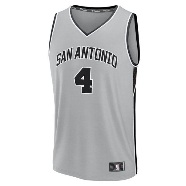 De'Aaron Fox San Antonio Spurs Fast Break Jersey - Statement Edition - Silver - Image 2
