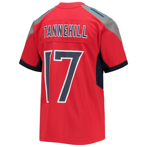 Ryan Tannehill Tennessee Titans Nike Youth Inverted Team Game Jersey - Red - Image 3