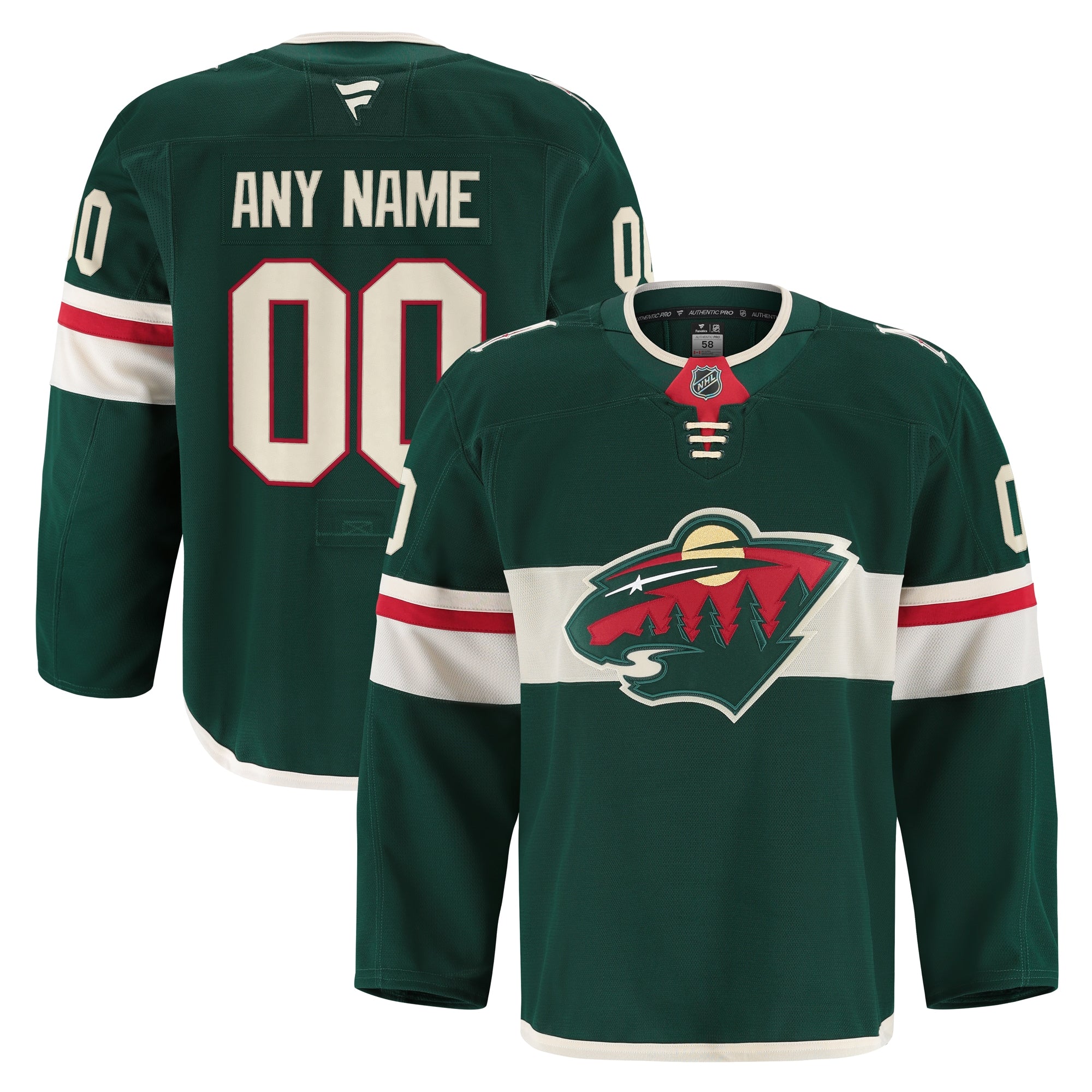 Minnesota Wild 25th Anniversary Authentic Pro Custom Jersey - White/Green - Image 6