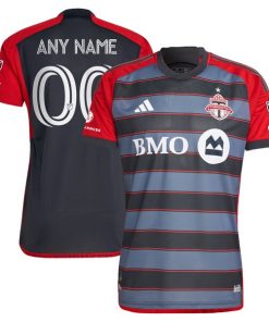 Toronto FC adidas 2024 Club Kit Authentic Custom Jersey - Gray