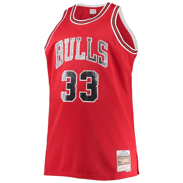 Scottie Pippen Chicago Bulls Big & Tall 1997/98 NBA 75th Anniversary Diamond Swingman Jersey - Red - Image 2