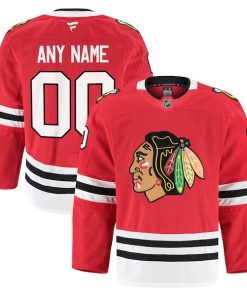 Chicago Blackhawks  Home Authentic Pro Custom Jersey - Red