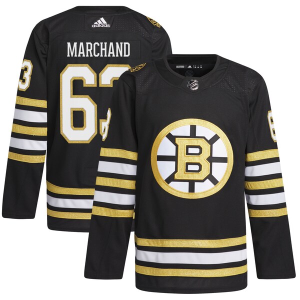 Brad Marchand Boston Bruins adidas Primegreen Authentic Player Jersey - Black/White - Image 4