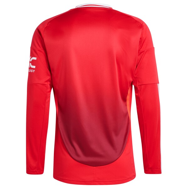 Manchester United adidas 2024/25 Home Long Sleeve Replica Jersey - Red - Image 3