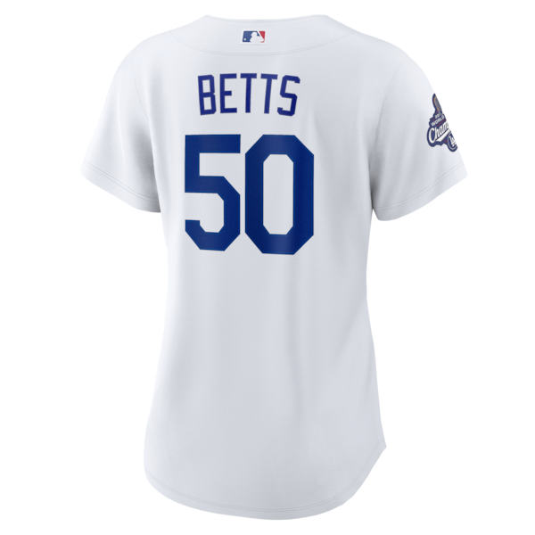 Mookie Betts Los Angeles Dodgers Nike Women's 2025 World Series Champions Home Replica Player Jersey - White - Image 3