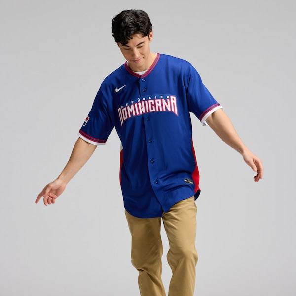 Dominican Republic Baseball Nike 2026 World Baseball Classic Road Stadium Jersey - Royal/White - Image 2