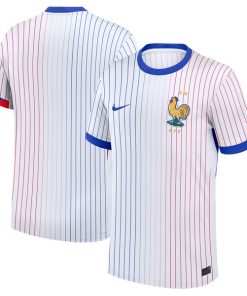 Alternative view of France National Team Nike Youth 2024 Away Replica Blank Jersey - White