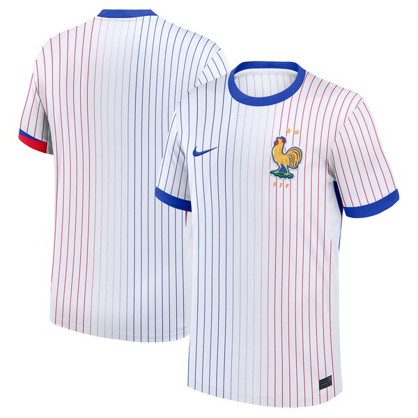 France National Team Nike Youth 2024 Away Replica Blank Jersey - White - Image 2