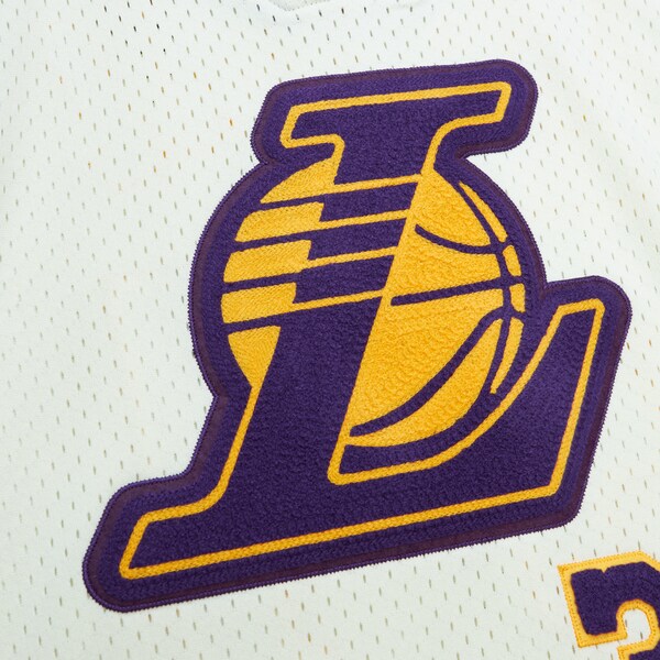 Shaquille O'Neal Los Angeles Lakers Chainstitch Swingman Jersey - Cream - Image 5