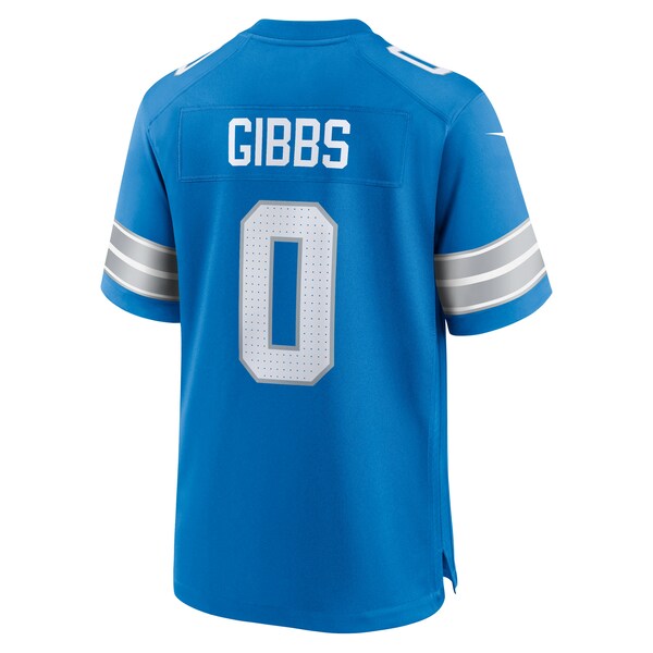Jahmyr Gibbs Detroit Lions Nike Game Player Jersey - Blue/White/Black - Image 4