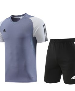 Adidas Short Sleeve Training Jersey Set - AD03- Light Gray