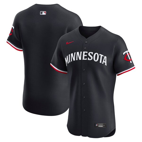 Minnesota Twins Nike Alternate Vapor Premier Elite Patch Jersey - Navy - Image 2