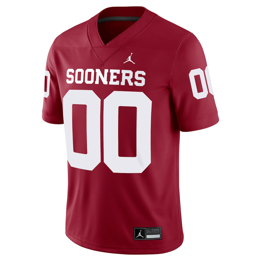 Oklahoma Sooners Jordan Brand NIL Pick-A-Player Football Replica Jersey - Crimson - Image 2