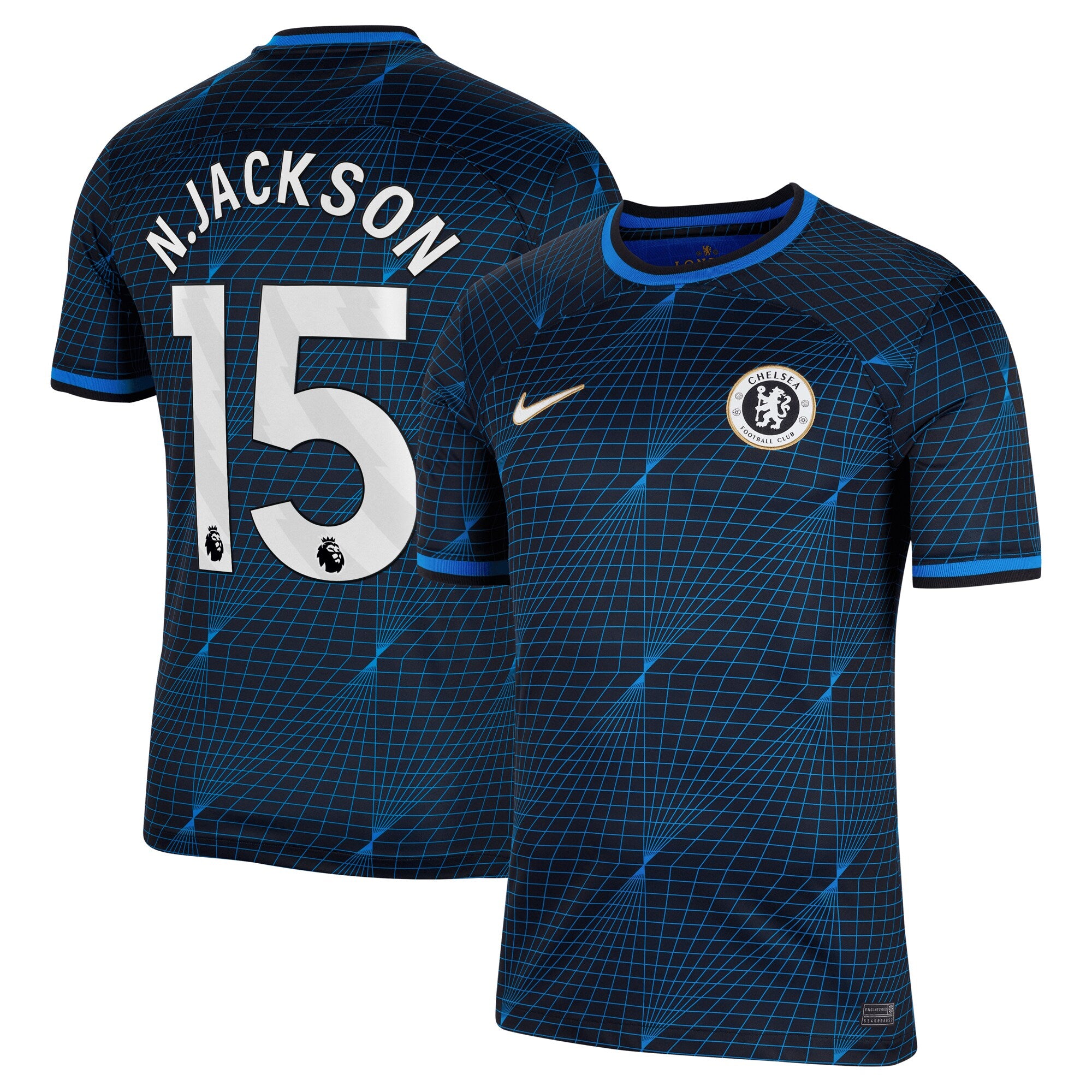 Nicolas Jackson Chelsea Nike 2023/24 Home Stadium Replica Jersey - Blue/Mint/Navy - Image 6