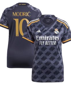 Luka Modric Los Merengues adidas Women's 2023/24 Away Replica Player Jersey - Navy/White