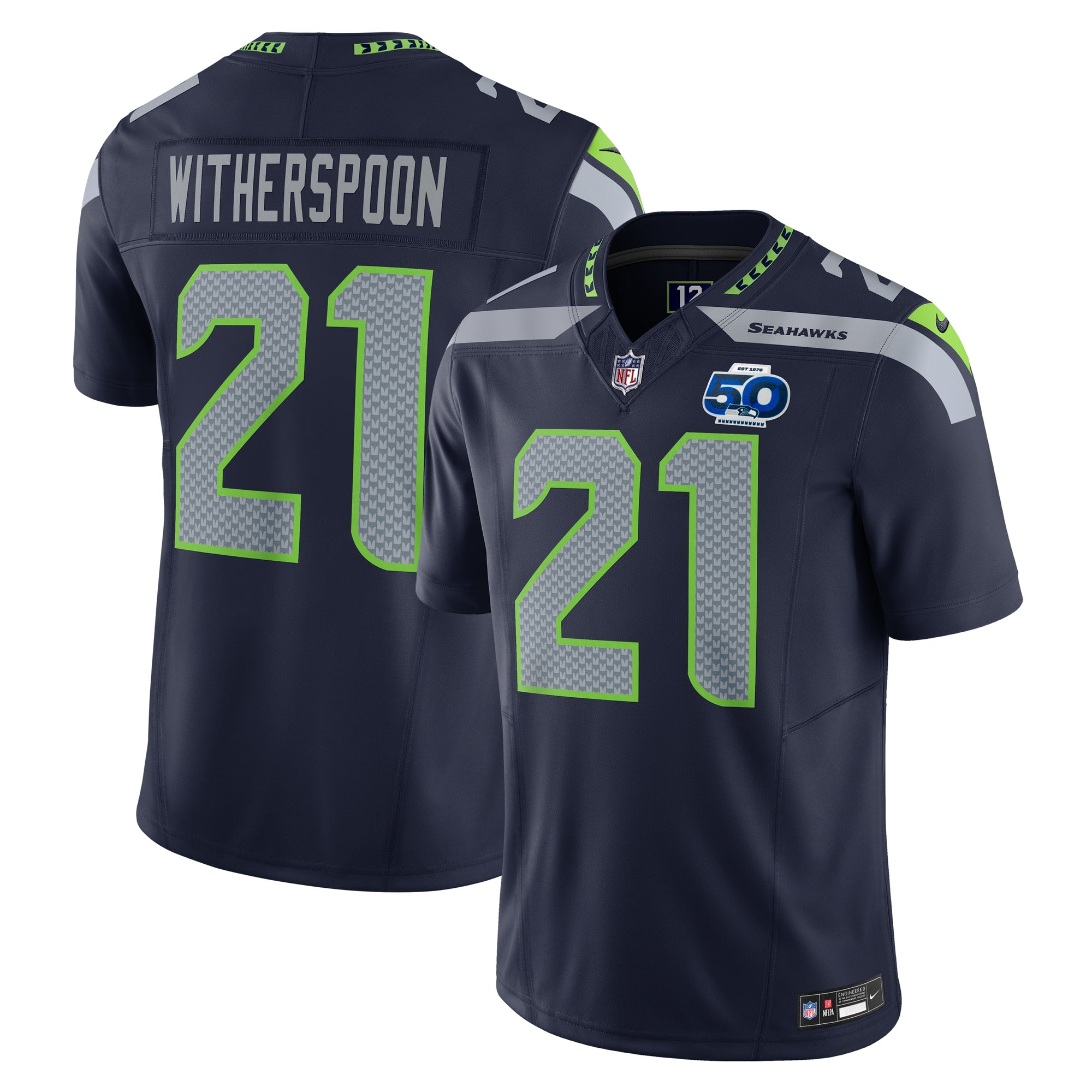 Devon Witherspoon Seattle Seahawks Nike 50th Season Vapor F.U.S.E. Limited Jersey - Royal/College Navy - Image 6