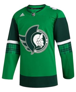 Alternative view of Ottawa Senators adidas 2023 St. Patrick's Day Primegreen Authentic Jersey - Kelly Green