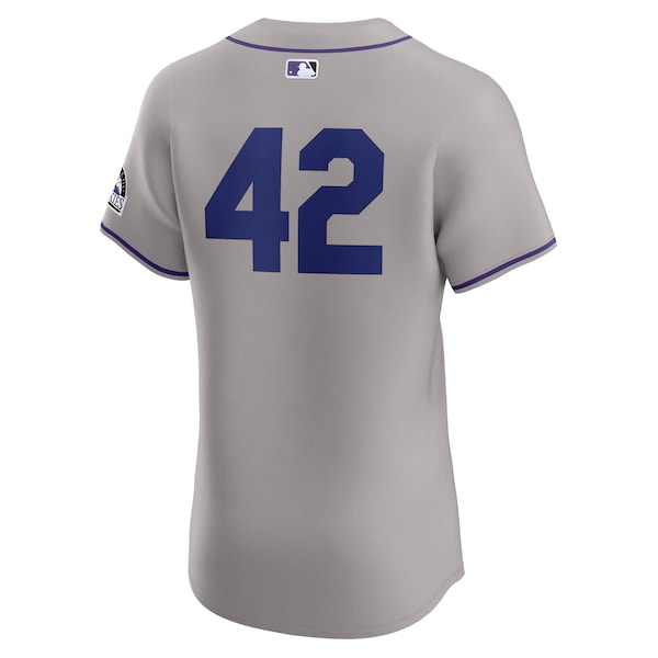 Colorado Rockies Nike Road 2024 Jackie Robinson Day Elite Jersey - Gray - Image 3