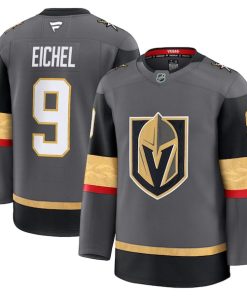 Alternative view of Jack Eichel Vegas Golden Knights  Alternate Premium Jersey - Gray/Gold