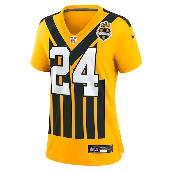 Joey Porter Jr. Pittsburgh Steelers Nike Women's Alternate 1933 Throwback Game Jersey - Gold - Image 2