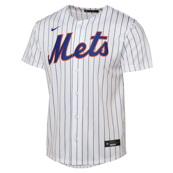 Francisco Lindor New York Mets Nike Youth Home Replica Player Jersey - White - Image 2