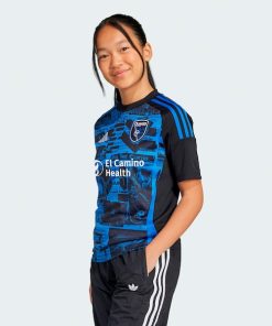 San Jose Earthquakes adidas Youth 2025 Headliner Replica Jersey - Black