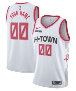 Houston Rockets Nike 2019/20 Swingman Custom Jersey White - City Edition