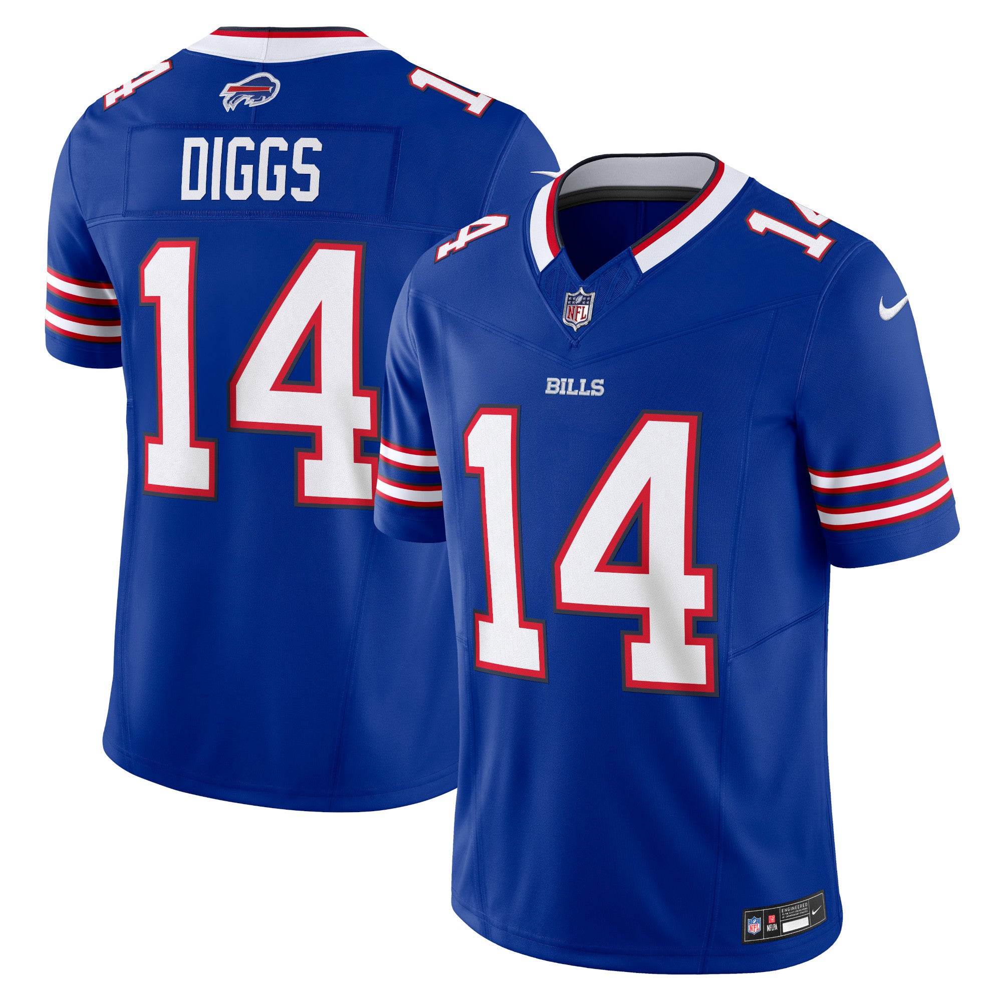 Stefon Diggs Buffalo Bills Nike Vapor F.U.S.E. Limited Jersey - Red/Royal/White - Image 5