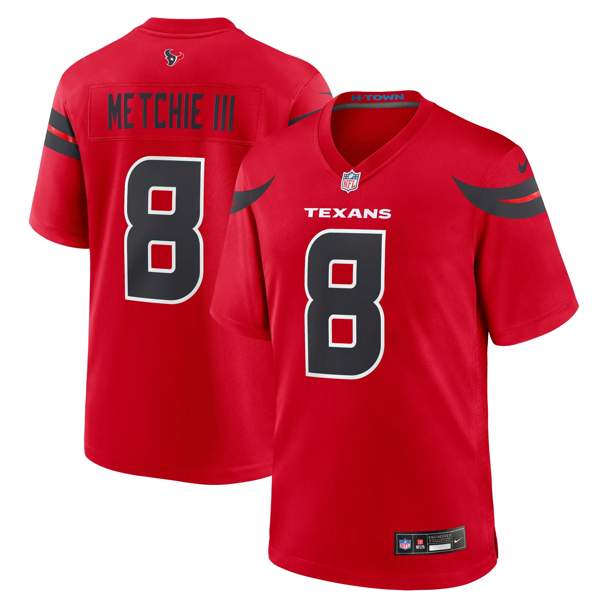 John Metchie III Houston Texans Nike Team Game Jersey - Navy/Red/White - Image 6